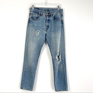 Levis high waist distressed jeans women sz 29